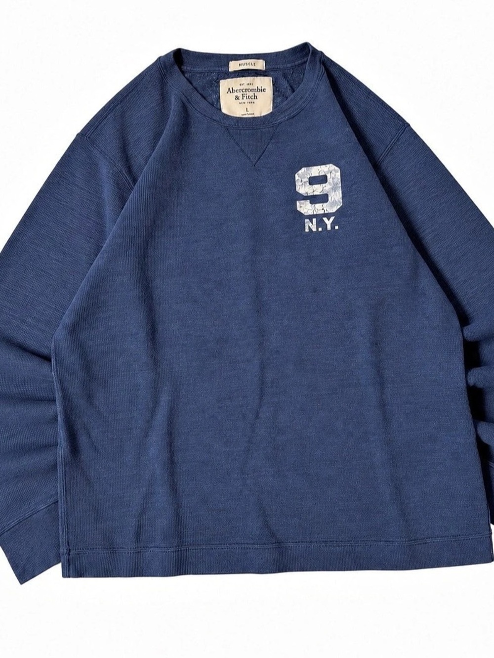 Abercrombie & Fitch Muscle Men's Blue Long Sleeve Size Large